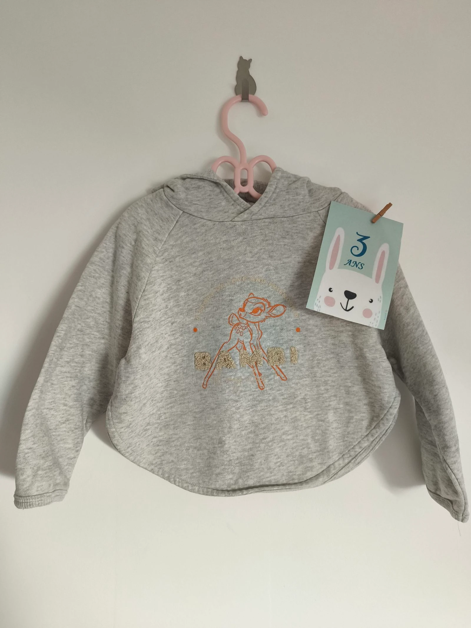 Pull poncho Bambi fille (3 ans - 36 mois)